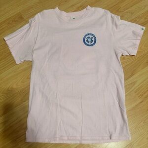 Simply Southern Blush Pink Tee with Blue Logo